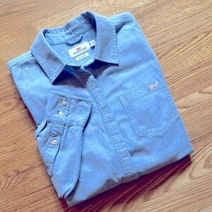 Vineyard Vines Classic Women’s Blue Long Sleeve Button Down Shirt Size 0